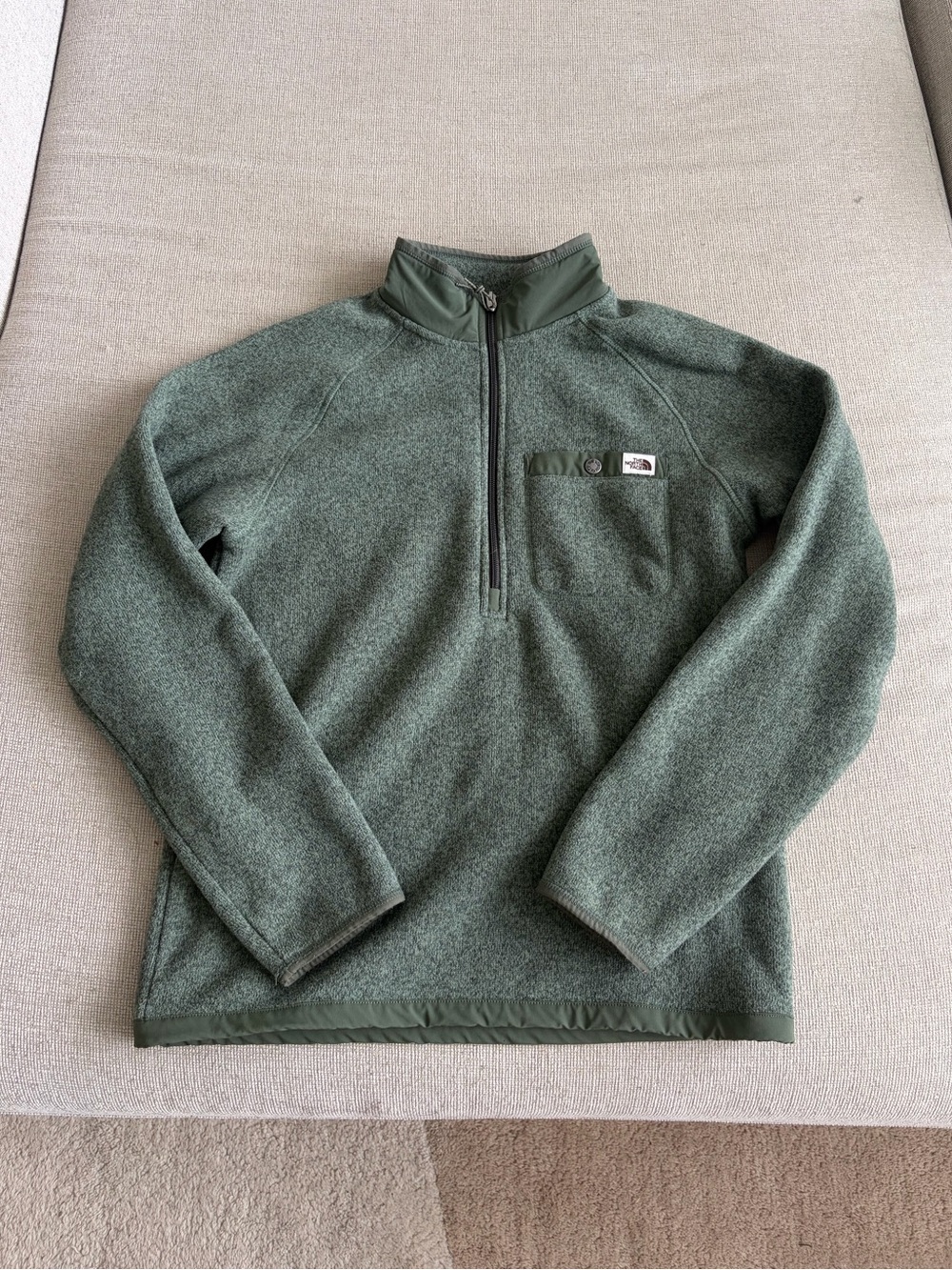 The North Face Teal Quarter Zip Sweatshirt